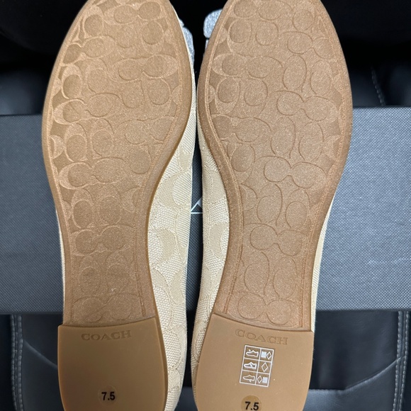 NIB! Coach FG2708 Women's Benni Signature Jacquard Ballet In light Khaki SZ 7.5B - Picture 7 of 9